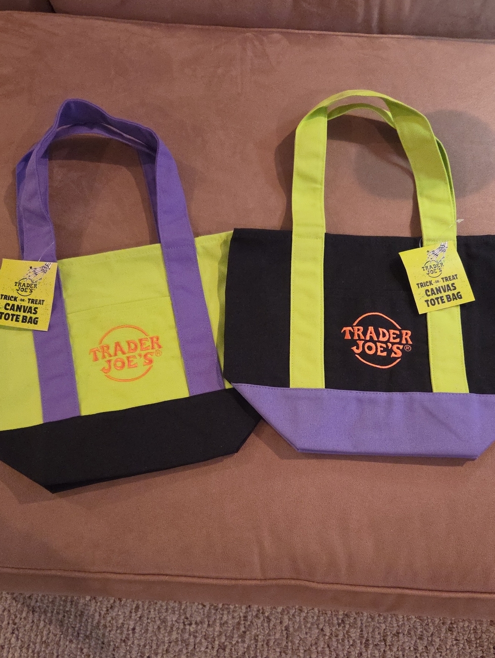 Trader Joe's Trick or Treat Canvas Tote Bags